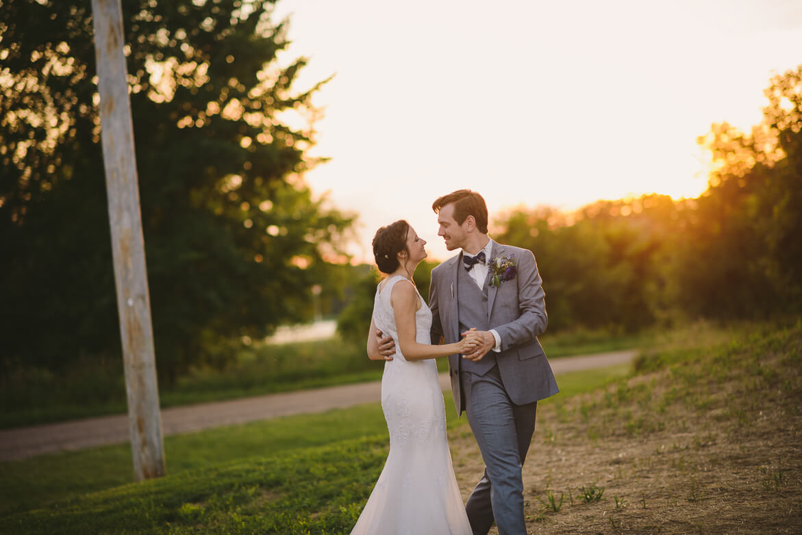 Wedding travel photography sunset in Minneapolis