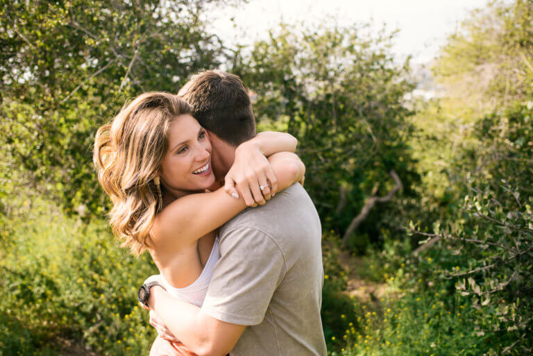 San Diego couple poses with dreamy engagement photographer ALN IMAGES.
