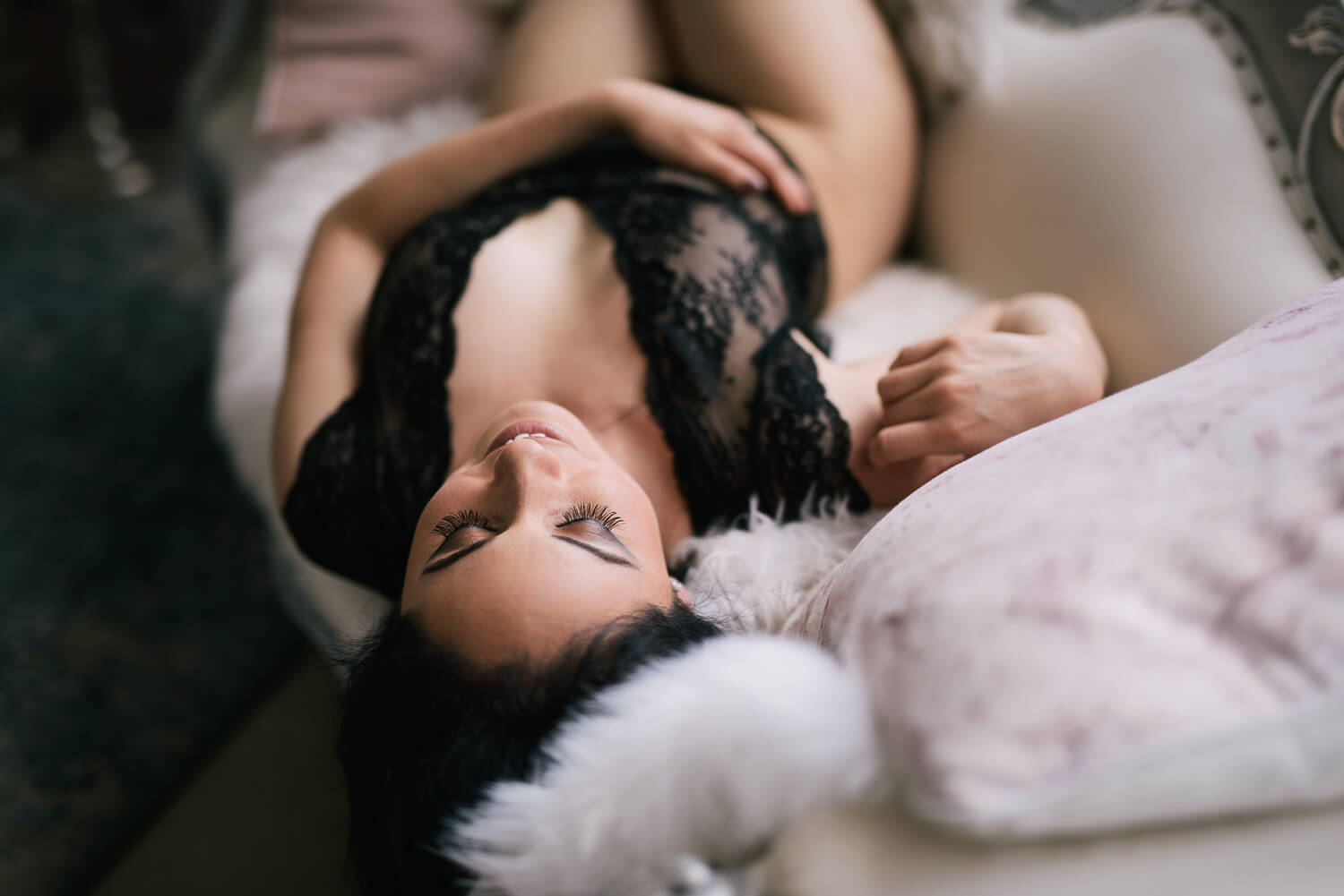 Boudoir portrait photography shoot