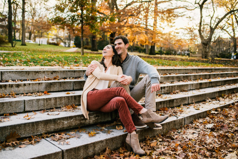 lehigh university engagement session outside engagement photography