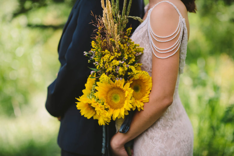 bride and groom in Jackson hole Wyoming