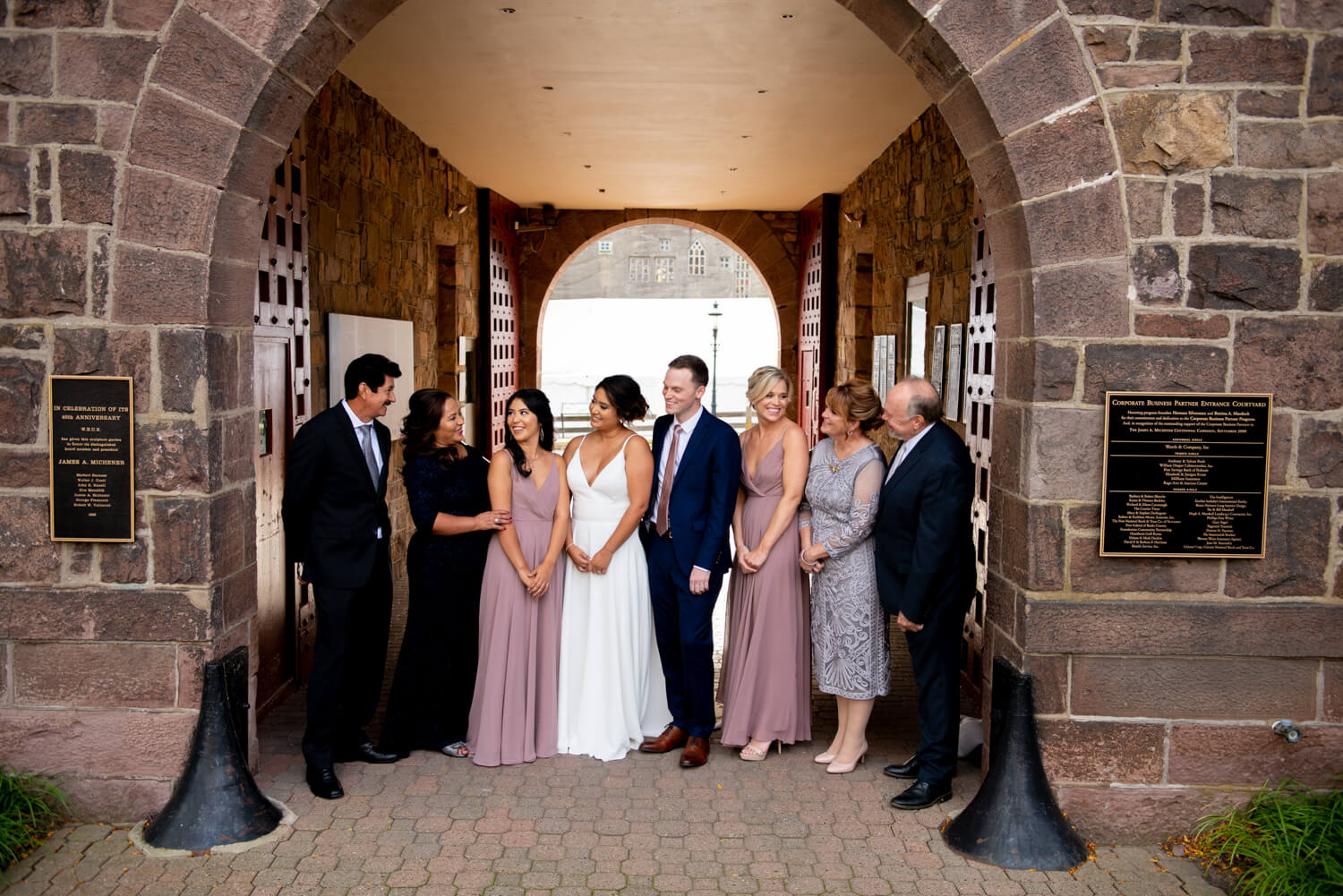 wedding ceremony at the Michener museum in doylestown PA by ALN Images
