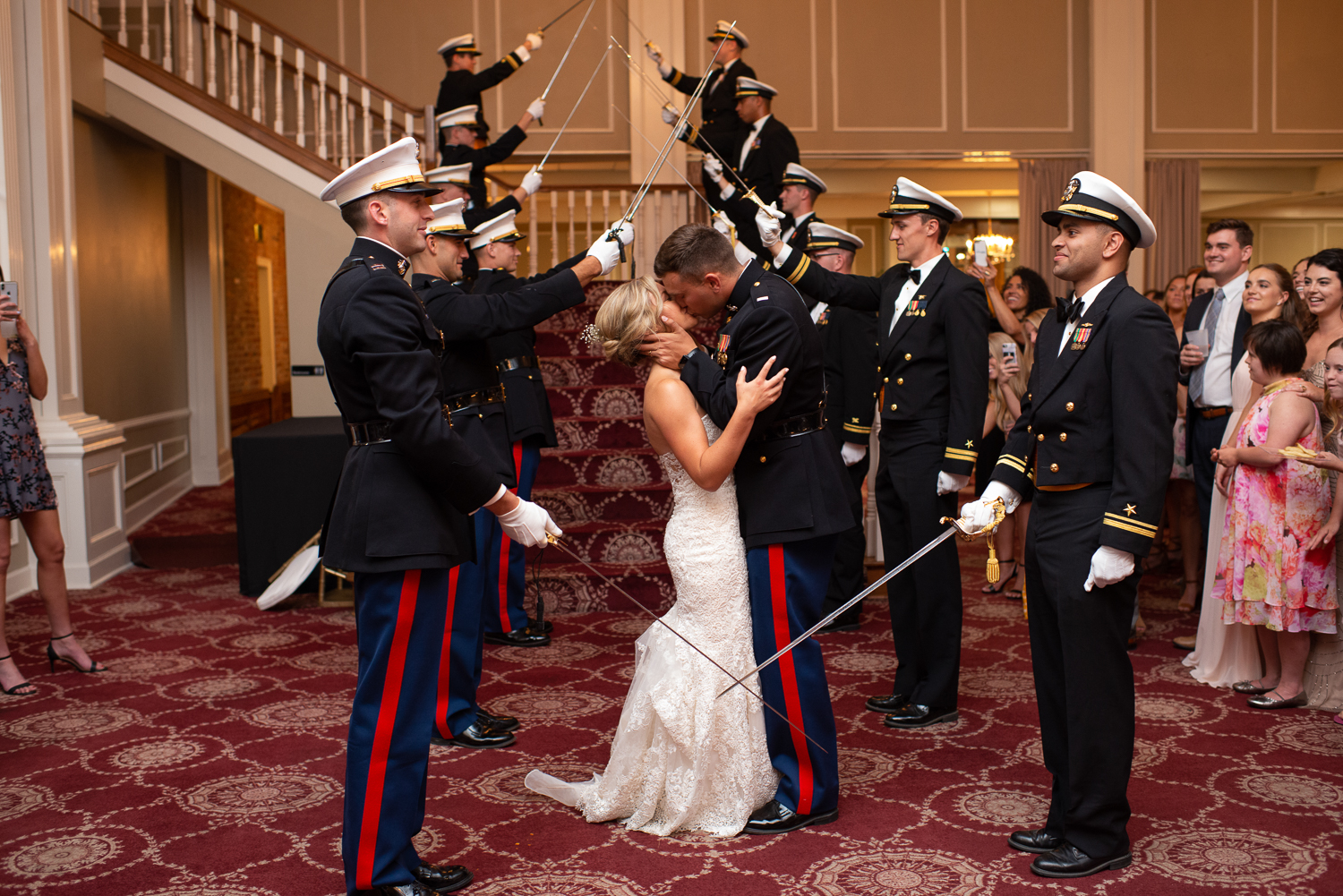 Marine wedding sword arch in Memphis TN! ALN Images