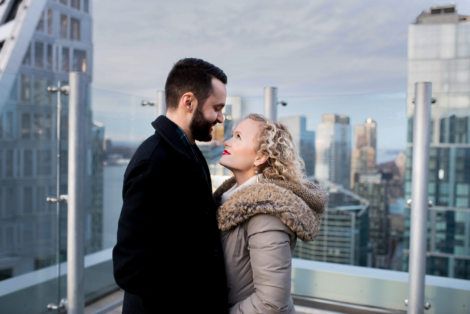 Amanda Jane Cooper, recently seen as Glinda in Wicked, gets engaged in New York City. Photo by ALN IMAGES