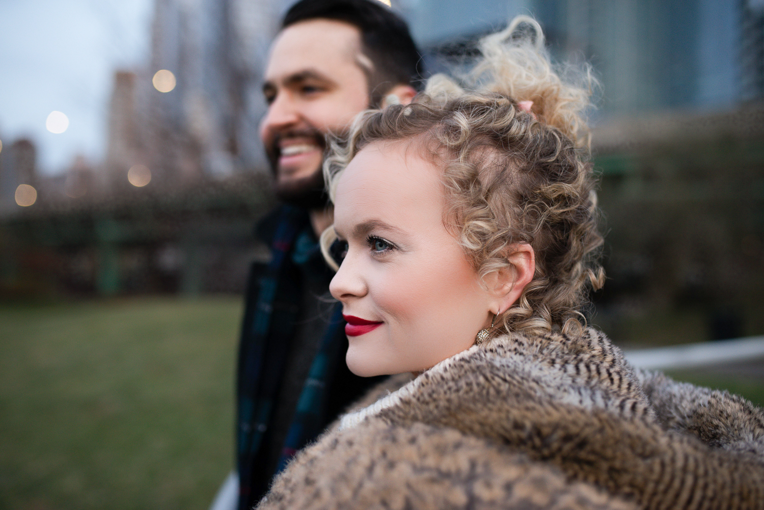 Amanda Jane Cooper, recently seen as Glinda in Wicked, gets engaged in New York City. Photo by ALN IMAGES