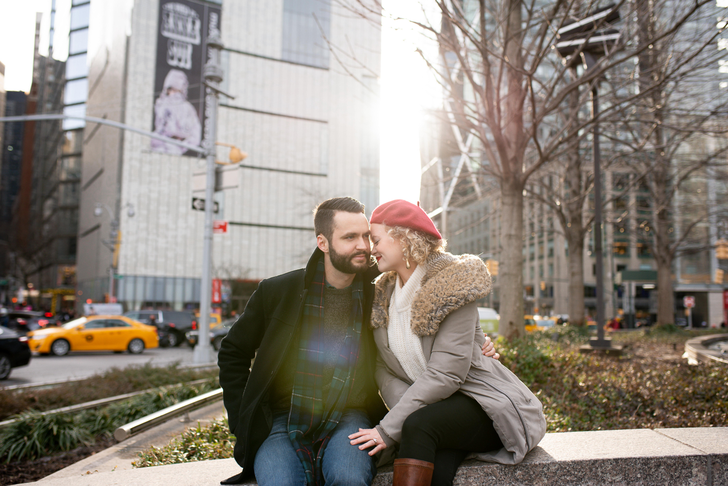 Amanda Jane Cooper, recently seen as Glinda in Wicked, gets engaged in New York City. Photo by ALN IMAGES